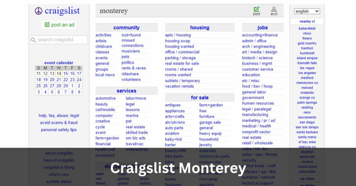 Craigslist  Monterey